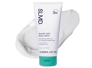 SLMD by Dr. Pimple Popper | Glycolic Acid Body Lotion | Exfoliating Glycolic Acid Lotion Body for Rough, Bumpy Skin and Skin Prone to KP, Ingrown Hairs, Shaving Bumps